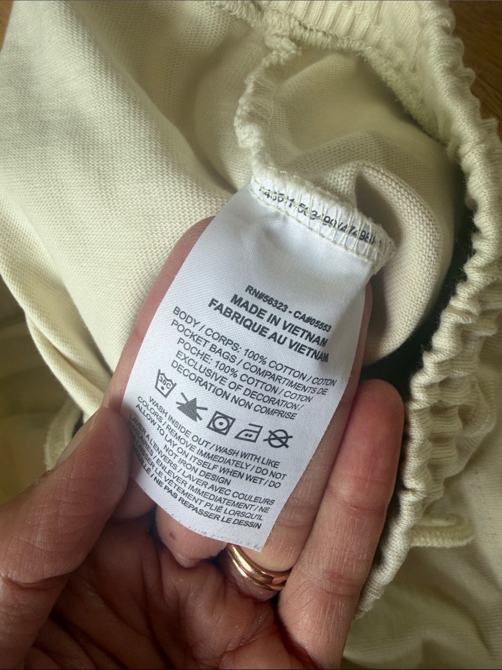 Nike Off-White Cotton Drawstring Shorts Small - Picture 3 of 4